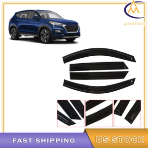 Black For Hyundai Tucson 2016 2017-2021 Window Visors Rain Guards Sun Shield - Picture 1 of 9
