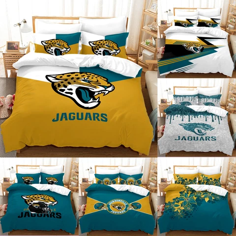 Jacksonville Jaguars Bedding Set Cotton Blend Duvet Cover Pillowcase Quilt Cover Cover
