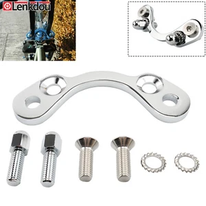 Springer Handlebar Tree Adapter Front End Clamp 3.5" 4.75" Riser Kit For Harley - Foto 1 di 8