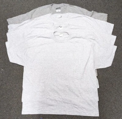 NWT LOT-OF-3 LOT-OF-4 NEW SHORT SLEEVE SS TSHIRT LIGHT GRAY GREY 3X 3XL 4X 4XL - Image 1 of 4
