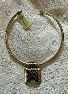 Neu mit Etikett $ 49 Premier Designs goldton Halskette Halskette Tierdruck Dschungelfieber - Bild 1 von 6