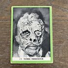 1963 Carte Rosan Terror Famous Monsters Series adolescent Frankenstein #25 VERTE