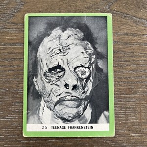 1963 Rosan Terror Famous Monsters Series Card Teenage Frankenstein #25 GREEN
