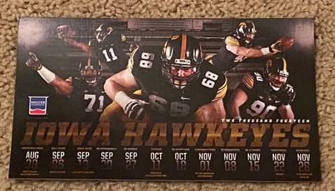 2014 IOWA HAWKEYES FOOTBALL MAGNET *NIKE* **FREE SHIPPING** BRANDON SCHERFF NFL Cover