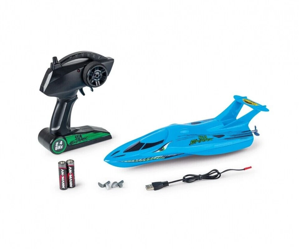 Carson 500108039 Sea Shark FD 2.4G 100% RTR Rennboot Schnellboot Katamaran - Bild 1 von 1