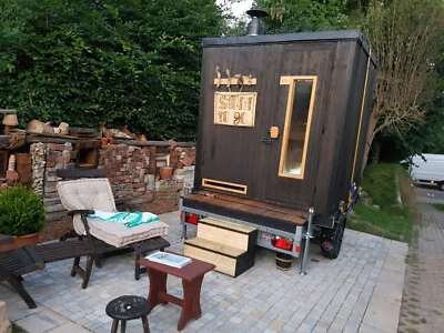 Mobile Holzofensauna zu vermieten mieten 1 Tag Verleih Sauna  - Bild 1 von 4