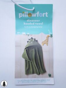 Target Pillowfort Dinosaur Kids Hooded Towel 25x50 Green Children Fun Jurassic
