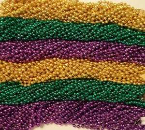 72 Purple Green Gold PGG Mardi Gras Beads Necklaces Party 6 Dz Free Shipping - Picture 1 of 1