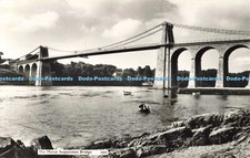 R687013 The Menai Suspension Bridge. RP. Postcard