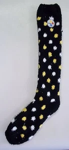 Pittsburgh Steelers Women's Sleep Socks Medium Size 6 to 11 Polka Dot - Picture 1 of 1