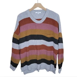 Madewell | Pullover de bolsillo Thompson a rayas otoñal talla XXL - Imagen 1 de 6