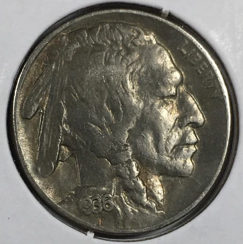 1936 Buffalo Nickel - Extremely Fine (XF) Nice Full Date Full Horn KM#134 - 3906 Cover