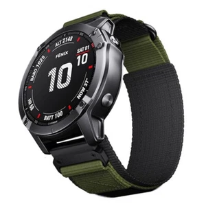 Correa de correa de reloj de nailon resistente para Garmin Fenix 7X 6 6X Tactix 7 Epix Pro Enduro - Imagen 1 de 22