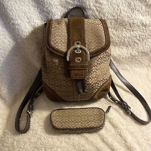 Vintage Coach Backpack 9764 Mini C Signature With Matching Coin Purse