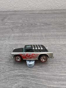 1969 USA Hot Wheels Redline Chevy NOMAD Silver/ChromeW/ Flames Near Mint Diecast - Picture 1 of 8