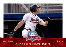2014 Danville Braves Grandstand 9 Braxton Davidson Asheville North Carolina Card