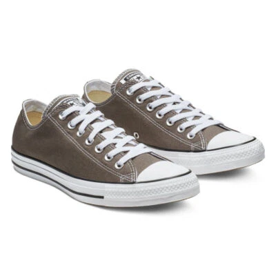 Converse All Star Chuck Taylor Charcoal Low Trainers Adults Canvas Shoes