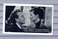KATHARINE HEPBURN & PAUL HENREID - MOVIE CARD -KWATTA FILM SER B - 1947 #B155