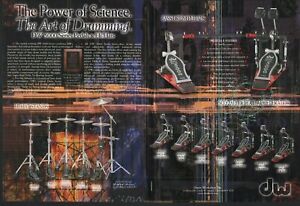 1999 2pg Print Ad of Drum Workshop DW 5000 Series Bass Pedals & Hi-Hat Stands