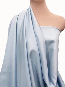 PONGEE LINING FABRIC CORNFLOWER BLUE 60" BRIDAL DECOR,COSTUME,CLOTHING BTY - Picture 1 of 5