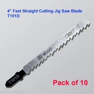 10 cuchillas de sierra recta vástago en T101D 4" 100 mm para corte de madera Bosch HCS - Imagen 1 de 2