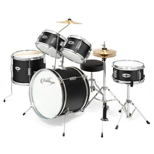 5-Piece Junior Drum Set with Brass Cymbals - Starter Kit - Picture 1 of 49