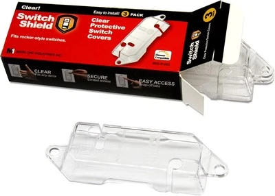 Protectores de interruptor de luz transparente, paquete de 3 | estilo basculante | cubierta de seguridad para niños | lig... Foto 1 de 4