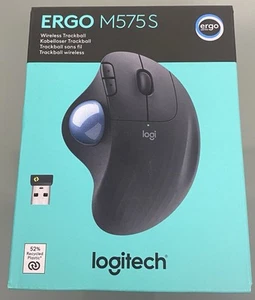 Logitech ERGO M575S Wireless Trackball Mouse Graphite - Picture 1 of 2