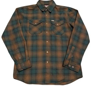 Dixxon Hemd Herren Widowmaker Flanell grün kariert Langarm Druckknopf Größe 3xl - Bild 1 von 2