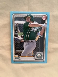 2020 Bowman #BP-16 Austin Beck - Sky Blue /499 - Picture 1 of 2