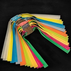10 Flat Elastic Rubber Bands Slingshot Replacement Hunting Catapult Tapered Band - Picture 1 of 16