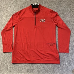 San Francisco 49ers NFL Team Apparel 1/4 Zip Pullover Mens XL Red - Picture 1 of 18