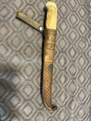 Cuchillo para filete de pescado J Martini Finland hoja de 6" y funda de cuero Foto 1 de 4