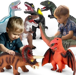 7 Piece Jumbo Dinosaur Toys for Kids Big Boys Large... - Picture 1 of 6