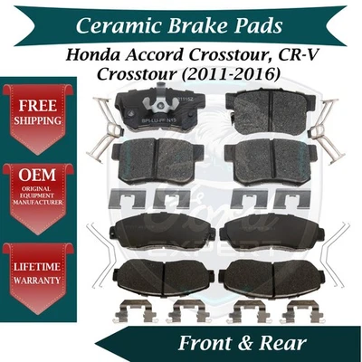 Kit de pastillas de freno delanteras y traseras premium OE para Honda 2011-2016 9 años de garantía Foto 1 de 4