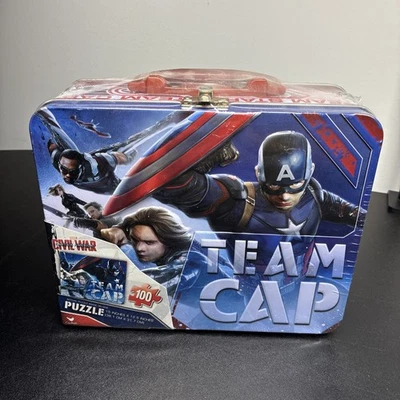 Marvel Capitán América Guerra Civil 100 Piezas Puzzle Equipo Gorra Equipo Stark Nuevo Precintado Foto 1 de 4