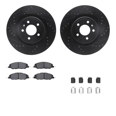 For Ford Mustang 11-14 Brake Kit Drilled & Slotted Front Brake Kit w Performance - Imagem 1 de 2