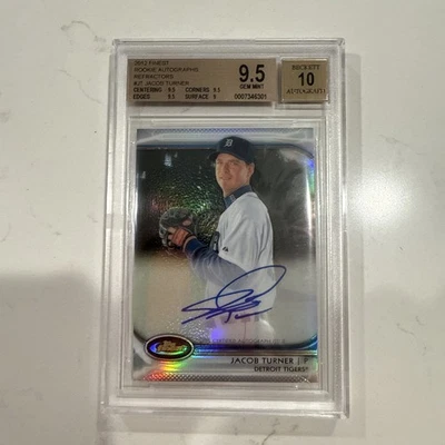 2012 Finest Refractor Auto RC Jacob Turner BGS 9.5 Gem Mint  67/198 - Image 1 of 2