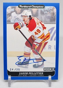 2023-24 Parkhurst Champions Jakob Pelletier Rookie SP Auto Blue #'D 24/25 #243 - Picture 1 of 2