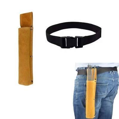 Welding Rod Bag Electrode Leather Storage Bag Strong Tool Bag Waist Bag - Image 1 of 4