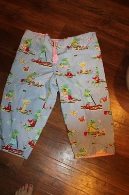 Nick & Nora Pajama PJ Lounge Pants Garden Frog Froggy Women's  XXL (bin160 - Photo 1/4