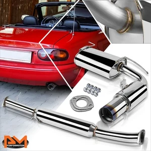 For 90-97 Mazda Miata MX-5 NA 1.6L/1.8L 3.5" Burnt Tip Muffler Catback Exhaust - Picture 1 of 5