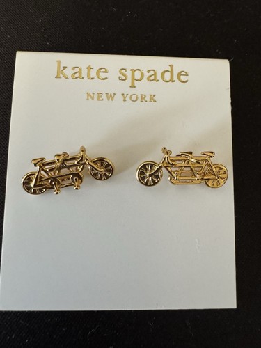 Orecchini a perno Kate Spade bicicletta placcato oro