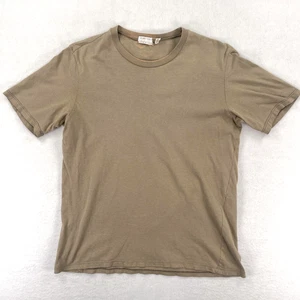VTG Helmut Lang Shirt Mens Medium Khaki Brown Italy Distressed Luxury 1998 90s - Picture 1 of 17