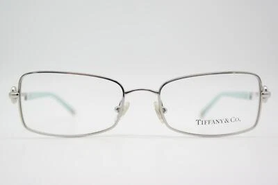 Gafas TIFFANY + Co. TF 1049 Plata Negra Azul Claro Anguloso Montura de Nuevo - Imagen 1 de 4