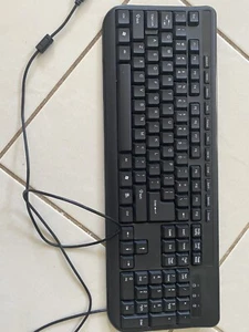 Full Keyboard J Burrows Wired Black Computer Keyboard - Picture 1 of 3