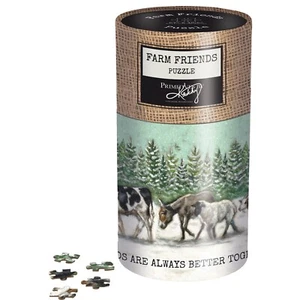 Farm Animals Wintry Pine Forest Parade 1000 Piece Jigsaw Puzzle Friends Together - Picture 1 of 2