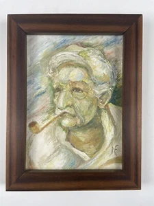 Postimpressionist Antik 20. Jahrhundert Männerportrait signiert - Bild 1 von 5