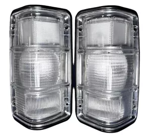 81-93 DODGE RAM Dakota Clear Taillights W Thin Black Trim DAKOTA 88/96 - Picture 1 of 4