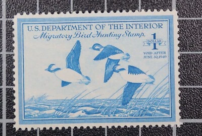 Scott RW15 1948 $1.00 Duck Stamp MNH PSE Cert 90 SCV - $125.00 - Image 1 of 3